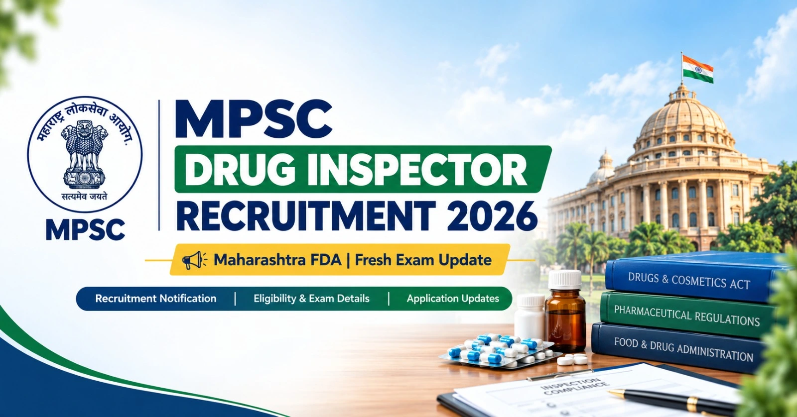 MPSC Drug Inspector Recruitment 2026: Maharashtra FDA Vacancy & Latest Update