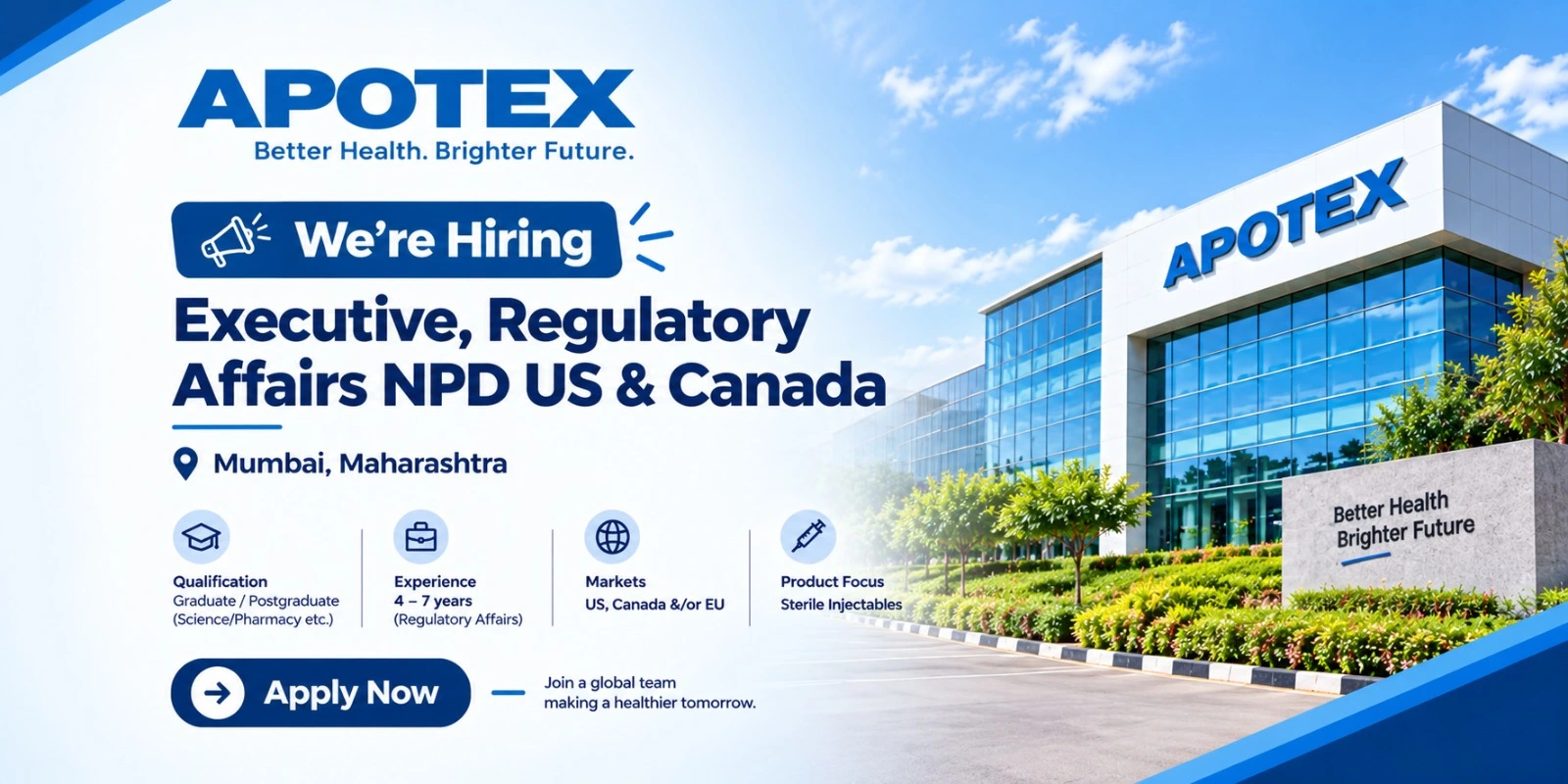 Apotex Regulatory Affairs Executive