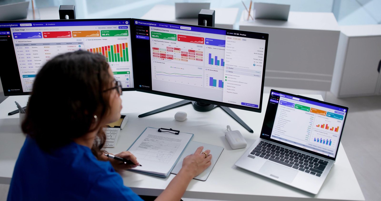 Pharmacovigilance Specialist Carefully Monitors Drug Safety Report