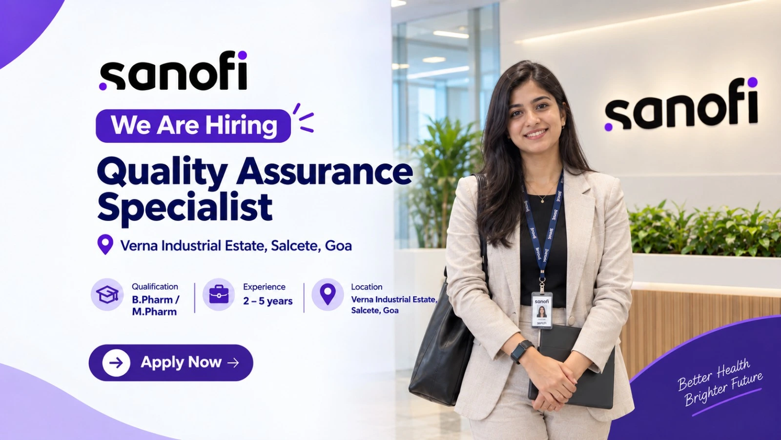 Sanofi Hiring Quality Assurance Specialist