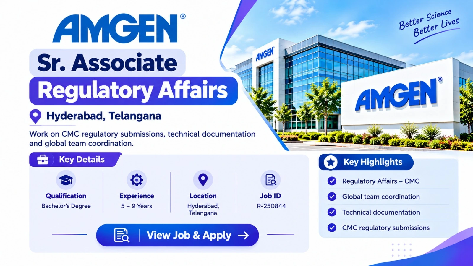 Amgen Sr. Associate Regulatory Affairs