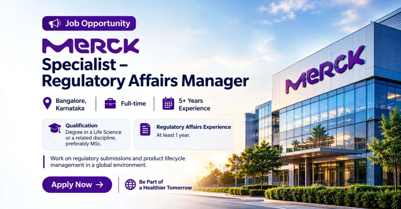 Merck Specialist – Regulatory Affairs