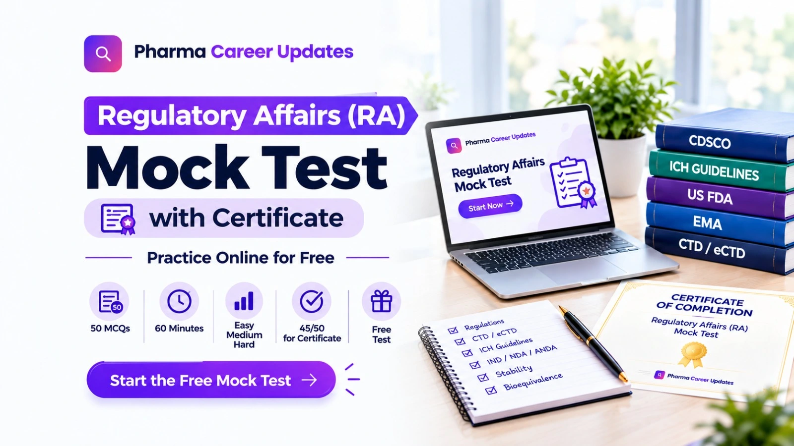Regulatory Affairs (RA) Mock Test with Certificate – Practice Online for Free